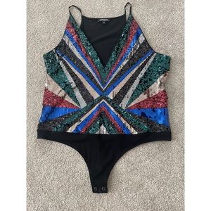 Sequined body suit from Express XL